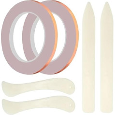 2 Rolls (32 Metres) 1/4 Wide Copper Foil Tape with Copper Backing for Making Stained Glass and DIY Work, Stained Glass Supplies