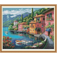 Stitchmelody DMC Threads Starry Night 14 Count Canvas Cross Stitch Kit, 52 x 44 cm