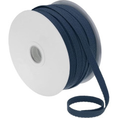 PATIKIL Cotton Twill Tape 6 mm (1/4 Inch) 50 Yards 100% Cotton Bias Tape Herringbone Webbing Decoration for Sewing Gift Wrapping, Navy Blue