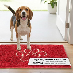 Dog Gone Smart Dirty Dog Doormat, Medium, Maroon