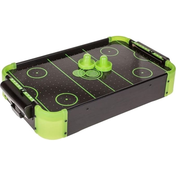 Out of the blue Party Game Air Hockey Mini Air Hockey Table Complete Play Set for Family Evenings and Party Rounds 50 x 31 x 9 cm