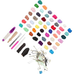 jojofuny Filzset Zum Selbermachen Mit Filzwerkzeugen Und Bastelmaterial DIY-filzset Mit Nadelfilzmaterialien Für Kreative Projekte