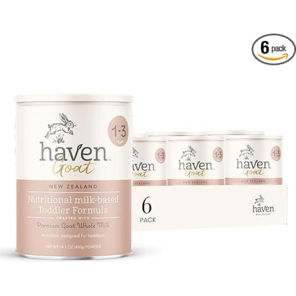 Haven Goat Toddler Formula Grass Fed Goat Milk Powder for Toddlers with Probiotics, Prebiotics, Lutein and Omega 3 Dha, Easy Digestive Formula, GMO Free, Made in America