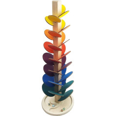 Wooden Sound Tree Large Marble Tree with Marbles 75 cm Height with Marbles