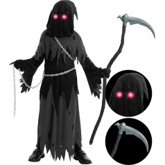 Spooktacular Creations Grim Reaper Costume for Children Grim Reaper Halloween Costume Boys Grim Reaper Boy Costume Cosplay Outfit Halloween Party