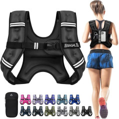 BAGAIL Weight Vest for Strength Training, Chest Size Adjustable, Practical Bag, Filled with Iron Sand, Ideal for Gym Workouts, Yoga Training and Aerobic Exercises