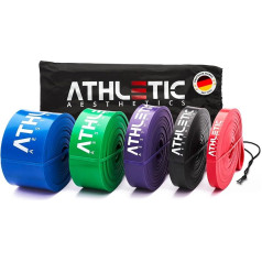 ATHLETIC AESTHETICS Premium Resistance Bands - Resistance Bands - Fitness Bands Set for Full Body Training + PDF Guide