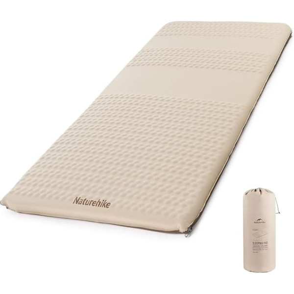 Naturehike Self-Inflating Sleeping Mat for Camping with Foam, Thickness 6.5 cm, Inflatable Camping Mattress in Twin Size for Outdoor, Camping, Car, Home, ISPO Award Winning Processes