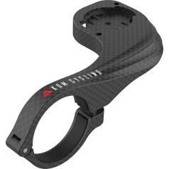 KOM Cycling Garmin Carbon Surface Bike Mount for Garmin Edge Bike Computer Bike Mount for Garmin Edge 530, Garmin 830 and Other Garmin Models