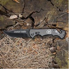 TS Knife | K25 Safety Tactical Pocket Knife Folding Pocket Knife for Men and Women | 9 cm Stainless Steel Black Blade | Survival Knife for Fishing, Hiking, Camping