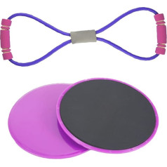 2 Stück Gleitscheiben Core Trainingsgleiter Gleitplatten Doppelseitig für Teppich Und Glatte Böden für Rumpftraining für Frauen Und Männer