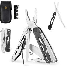 Ganzo G304 Full Size Multifunction Tool, 21 in 1 Stainless Steel Pocket Knife with Screwdriver, Cutting Pliers, Ideal for Outdoor, Camping, Repair