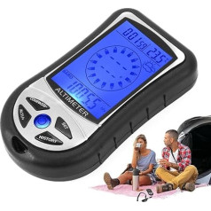 Electronic Altimeter Altimeter Altimeter 8 in 1 with Flow Temperature Portable Device for Mountaineering Hiking Temporary Clock with Backillumin