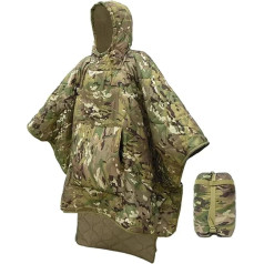 Camouflage Blanket, Waterproof Insulation Poncho, Warming Winter Lining for Outdoor Activities such as Camping, Hiking, Hunting, Survival and Emergency Sleeping Bag for Hiking (Camouflage)
