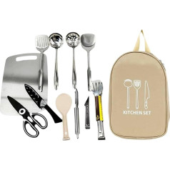 Camping Cooking Accessory Set - Camping Kitchen Accessories Equipment - Portable Utensils Set for Outdoor Backpacking Hiking Picnic for Women Men Grill