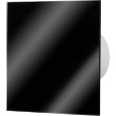 Stikla panelis ventilatoriem un režģiem, spīdīgi melns