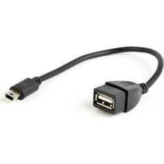 Kabeļa vads usb mini bm -> usb af 15cm
