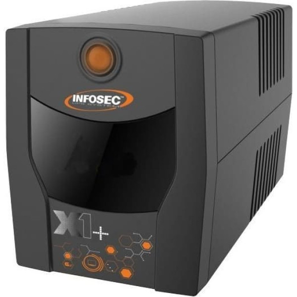 Infosec nepārtrauktās barošanas avots ups x1+ 1000, 1000va, 500w, 2x fr/schuko