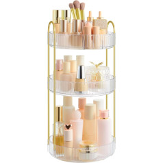 SONGMICS Rotating Makeup Organiser, transparent