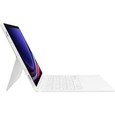 Samsung Book Cover Keyboard EF-DX725 for Galaxy Tab S10 Lite, Tab S10 FE, Tab S9 FE, Tab S9 with QWERTY Keyboard and AI Button, Two Piece Tablet Case, Slim Design, S Pen Compartment, White