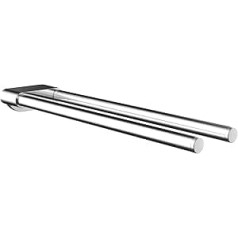 EMCO Flow Double Arm Wall Mounted Towel Rail Rigid Metal Towel Rail High Quality Bath Towel Holder Chrome