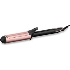 BaByliss 38 mm curling iron with quartz ceramic coating for extra large curls and waves, 6 temperature settings from 160°C to 210°C, C453E
