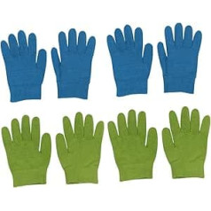 VILLCASE 4 Paar Feuchtigkeitshandschuhe mit Gel Handpflegehandschuhe für Trockene Rissige Haut Spa Handschuhe für Nachtanwendung Hautpflegend In Grün und Blau