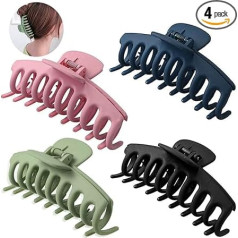 Large Hair Clip, Set of 4 Hair Clips for Women, Claw Clips, Non-slip Hair Pin, Hair Clips, Girls Irregular, Pine Clip, Hair Clips, Metal Hair Pin