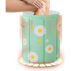 Foot Bath Soak Tub - Folding Feet Spa Bucket for Seniors | Massaging Anti-Tip Basin, Deep Soak Design with Non-Slip Base, Portable Spa Foot Container for Bathroom Hotel Home Relaxation, Purple Daisy