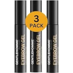 3 Pack - Gentlehomme Men's Eyebrow Gel and Fixing Gel with Spiral Brush for Fixing Eyebrows or Facial Hair, Eyebrow Serum Enhancer Gel, Durable and Long Lasting - 5 ml