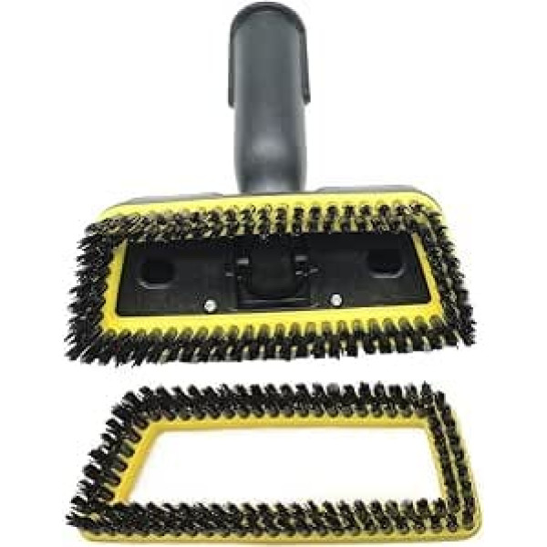 Abnehmbarer Bürstenkopf für SC1-5-Serie, austauschbare Dampf-Handbürste mit hochharten Nylonborsten, passend für CTK1020-Modelle (schwarz + Ersatzbürste)