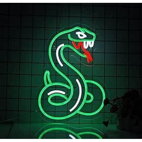 Snake LED Neon Sign for Wall Decor Bedroom Living Room USB Adjustable Brightness for Pub Bar Accessories Decorations Aesthetic Birthday