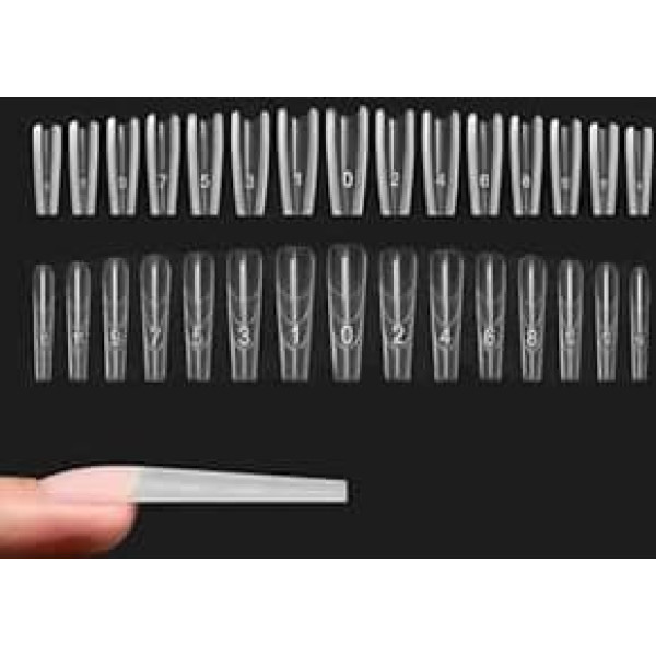 Shapes for Gel Nails, Pack of 240 Translucent, Crack Resistant, Shapes for Gel Nail Extension, for Professionals, Beginners, Women, Girlfriend, Salon, Home, Daily Use