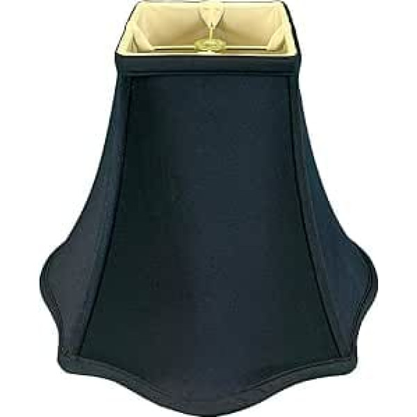 Royal Designs, Inc Fancy Square Bell Lampshade Black - 4 x 10 x 8.5