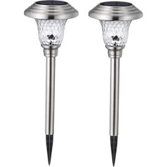 TOYANDONA 2 x Solar Power LED Garden Lights, Waterproof Parking Light for Garden, Patio and Driveway, Durable Landscape Lighting