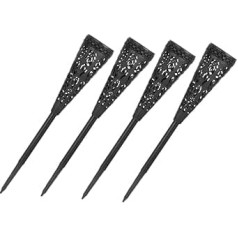 Mipcase 4 x Solar Garden Lights, Waterproof Outdoor Lighting for Paths, Lawns and Driveways, Solar Path Lights with Warm Light, Install and Weatherproof