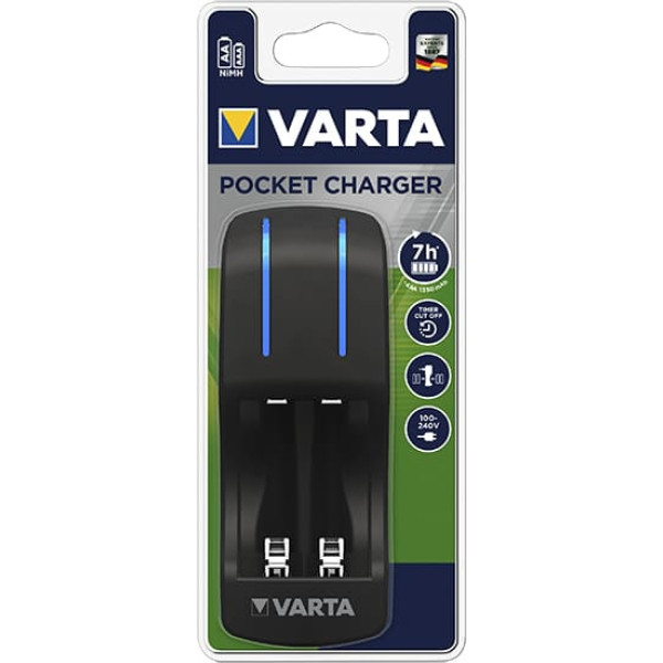 75-472# mini+2xaa 2100mah varta white` lādētājs