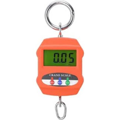 Denash 300 Kg Hängewaage, 300 Kg Kranwaage, 300 Elektronische Waage mit Großem LCD-Display, Grüne Hintergrundbeleuchtung, Speicherfunktion, Automatische Abschaltung, für (ORANGE)
