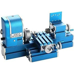Mini Lathe with Micro Motor, 24W DIY Tool, Metal, Woodworking, Hobby, Model Making, for School, General Engineering Room, Science and Technology Activity Room Equipment