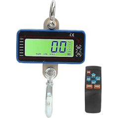 Industrial Crane Scale - 1000 kg, 2200 Lb, High Precision Industrial Heavy Duty Hanging Scale with Digital Display and Remote Control for Dock Bearing, Blue