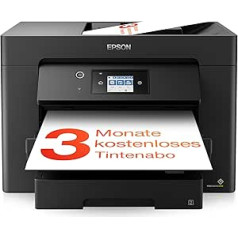 Epson WorkForce WF-7830DTWF 4-in-1 Business Ink Multifunctional Device (Print, Scan, Copy, Fax, WiFi, Ethernet, Full Duplex, Single Cartridges, up to DIN A3), incl. 9 Months ReadyPrint Flex Ink Tariff