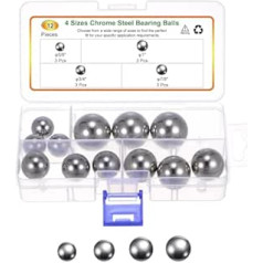 QUARKZMAN 12 Stück G10 Präzisionskugeln Sortiment 5/8
