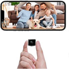 Mini Camera, 4K HD Small Camera, WiFi Surveillance Camera Indoor Surveillance Camera with Mobile Phone Transmission, Long Standby Battery Camera, Night Vision, Motion Sensor, for Babies, Pets, Home