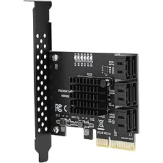 PCIe SATA Card 6 Port PCI-E to 6-Port SATA3.0 Hard Drive Expansion Card 6G PCI-E3.0 GEN3 4X Interface Hub Adapter SATA 3.0 PCIe Card for ASMedia ASM1166 Master