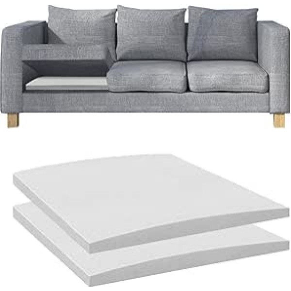 Sofa Reparaturschaum, Couch Sofa Kissenstütze, 70x70cm -2 Stück Couchkissen Unterstützung, Weiß Schaumstoff Couch Kissen für durchhängende Sitze, Sofakissen-Unterstützung