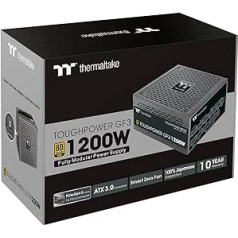 Thermaltake Toughpower GF3 1200W | PC ATX 3.0 Power Supply | PCIe Gen 5.0 | 80-Plus Gold | Fully Modular | Quiet 140 Fan | EU Certified