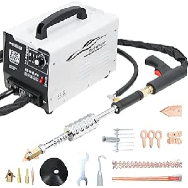 1.8 kW Body Dent Spotter, 220 V Spot Welding Machine with Sliding Hammers & 7 Adjustable Modes, Professional Dent Puller for Car and Truck Body Repair, Dent Removal Tool