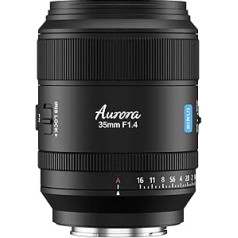 SIRUI Aurora 35 mm F1.4 Full Format Auto Focus Lens, Wide Angle Fixed Focal Length for Sony E-Mount Cameras, Alpha 7/7R/7S/9, FX3, FX6, ZV-E1