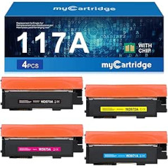 MYCARTRIDGE Compatible with HP 117A Toner Set Replacement for HP Color Laser MFP 178nwg 179fwg 178nw 150nw 179fnw 150a W2070A W2071A W2072A W2073A (Black Cyan Yellow Magenta, 4-Pack)