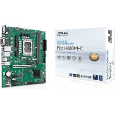 ASUS PRO H810M-C-CSM Business Motherboard Socket Intel LGA 1851 (Intel H810, mATX, DDR5 Memory, PCIe 5.0, 2X PCIe 4.0 M.2, SafeSlot, Q-LED Core)